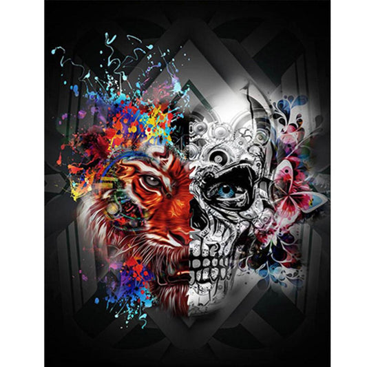 Skull - Full Round Drill Diamond Painting 30*40CM