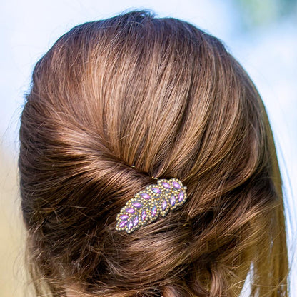 3pcs DIY Handmade Hair Clips Crystal Leaf Women Hairpin Barrettes Bobby Pin