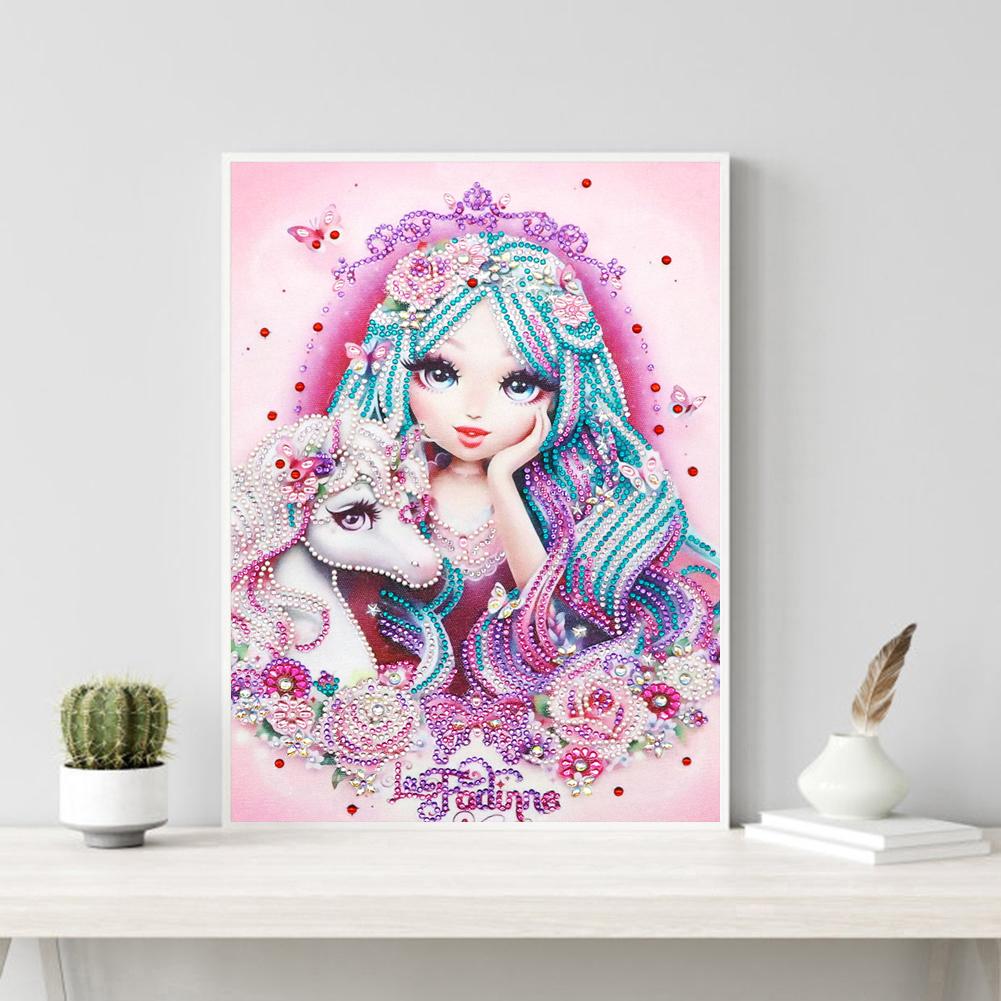 Girl - Special Shaped Drill Diamond Painting 30*40CM