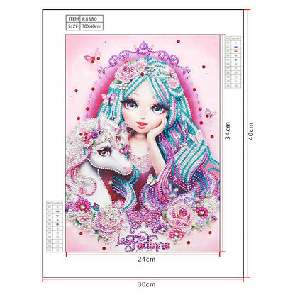 Girl - Special Shaped Drill Diamond Painting 30*40CM
