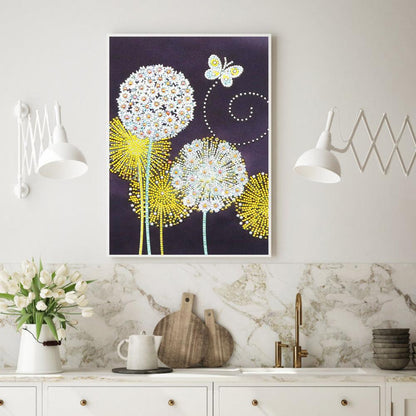 Dandelion - Special Shaped Drill Diamond Painting 30*40CM