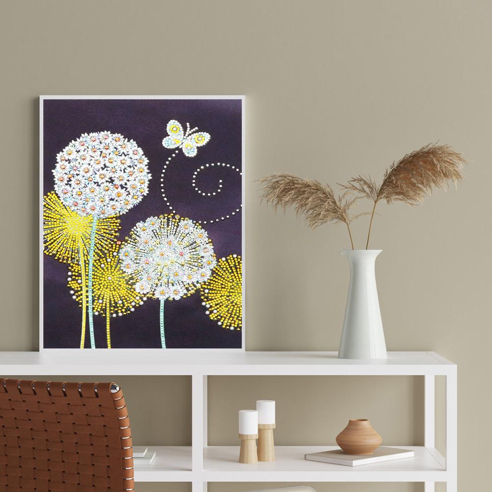 Dandelion - Special Shaped Drill Diamond Painting 30*40CM