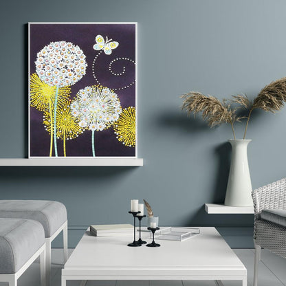 Dandelion - Special Shaped Drill Diamond Painting 30*40CM