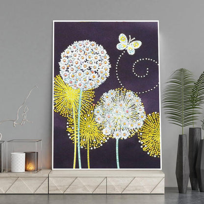 Dandelion - Special Shaped Drill Diamond Painting 30*40CM