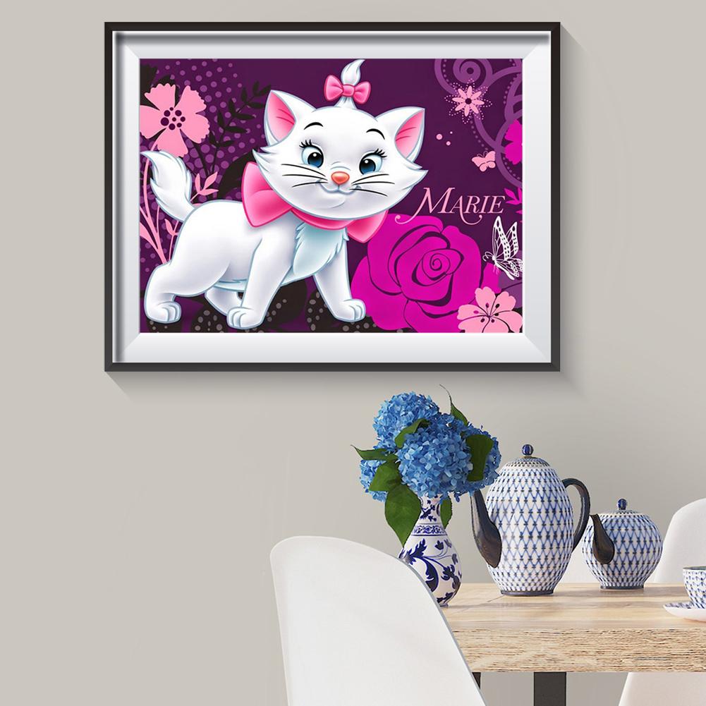 Cat - Full Round Drill Diamond Painting 40*30CM