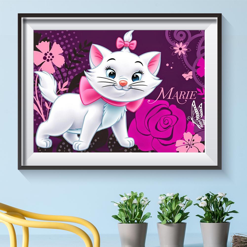 Cat - Full Round Drill Diamond Painting 40*30CM