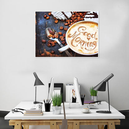 Coffee - Full Round Drill Diamond Painting 30*40CM