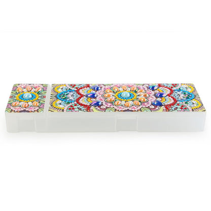 DIY Mandala Special Shaped Diamond Painting 2 Grids Students Pencil Box