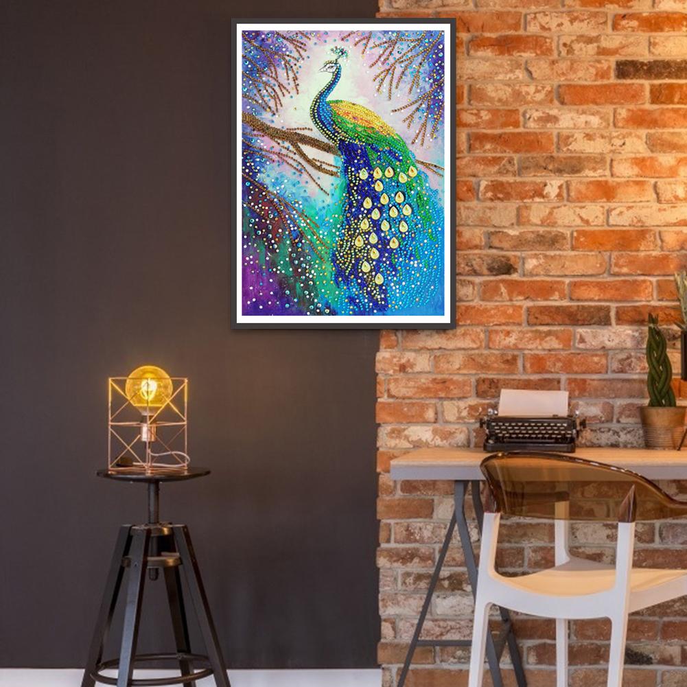 Peafowl - Special Shaped Drill Diamond Painting 30*40CM