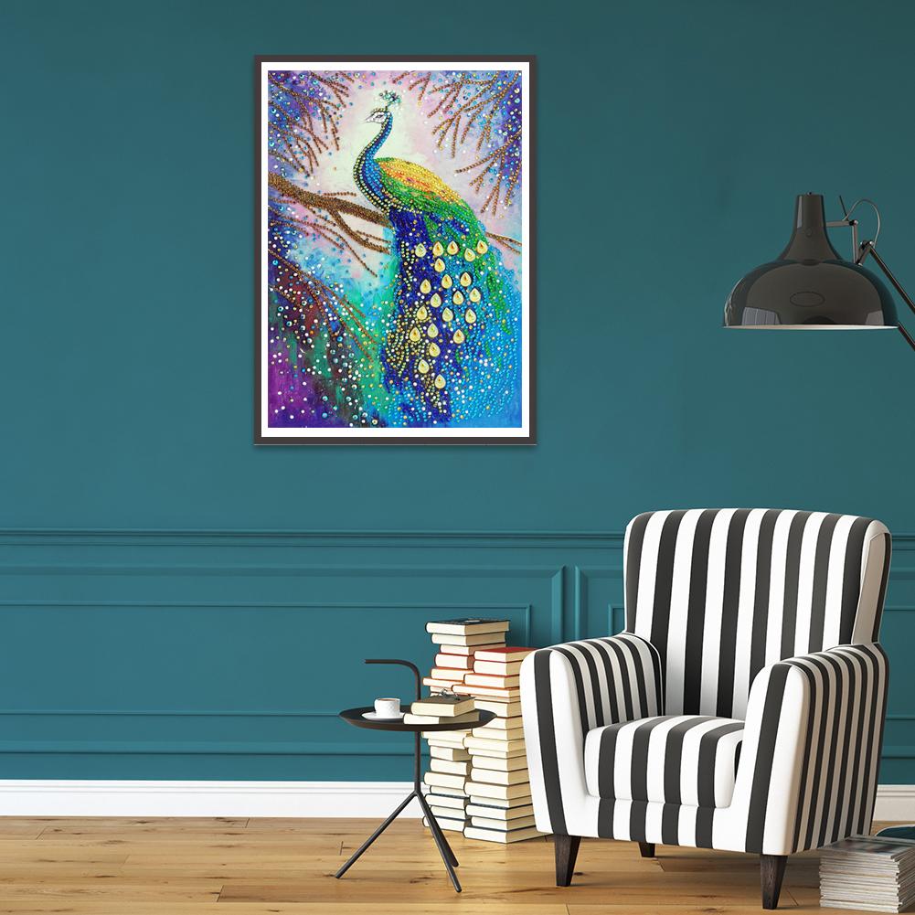 Peafowl - Special Shaped Drill Diamond Painting 30*40CM