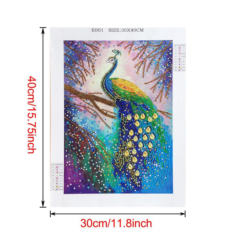 Peafowl - Special Shaped Drill Diamond Painting 30*40CM