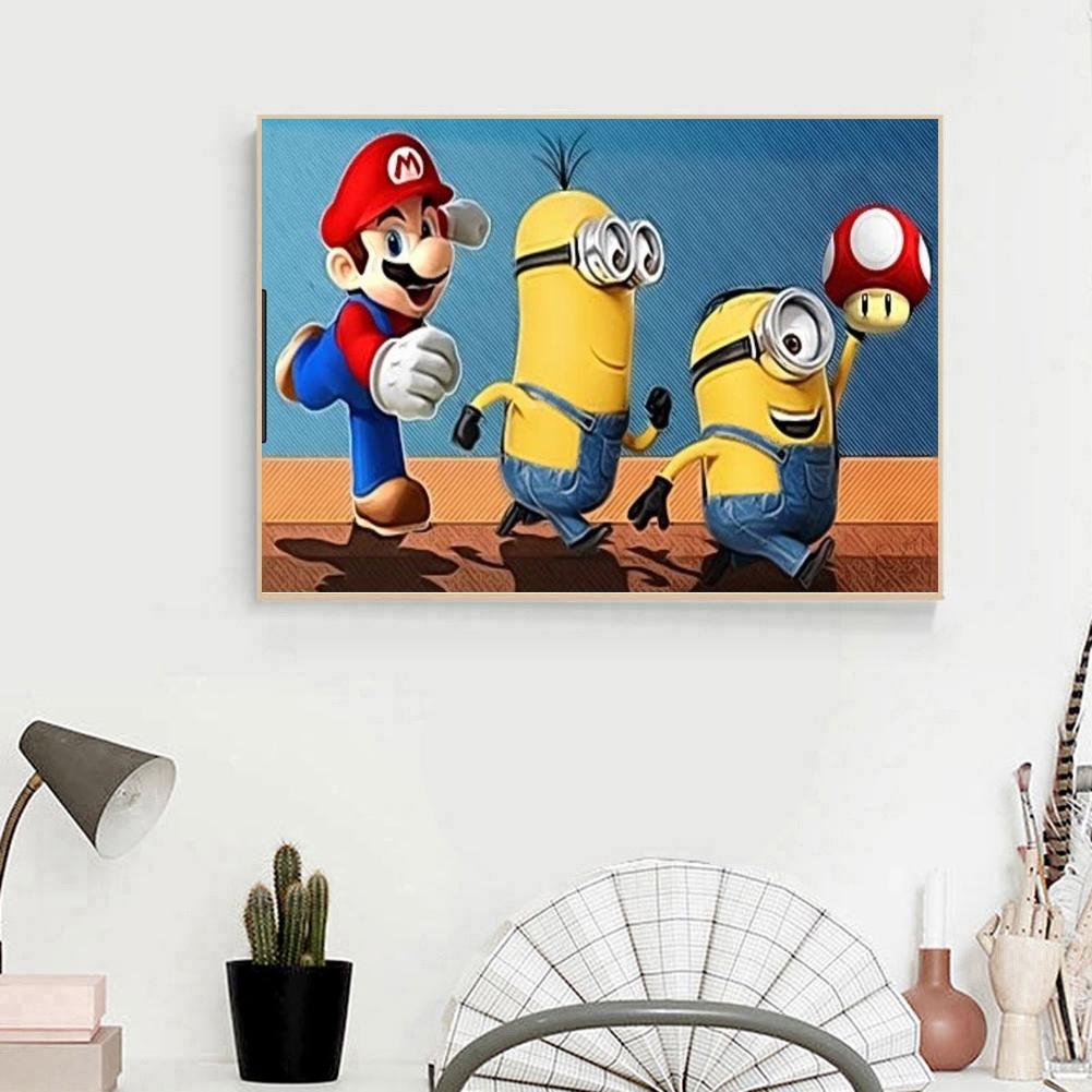 Mario Minions - Full Round Drill Diamond Painting 30*40CM