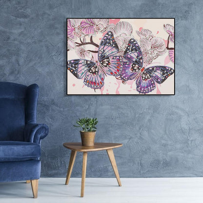 Butterfly - Special Shaped Drill Diamond Painting 40*30CM