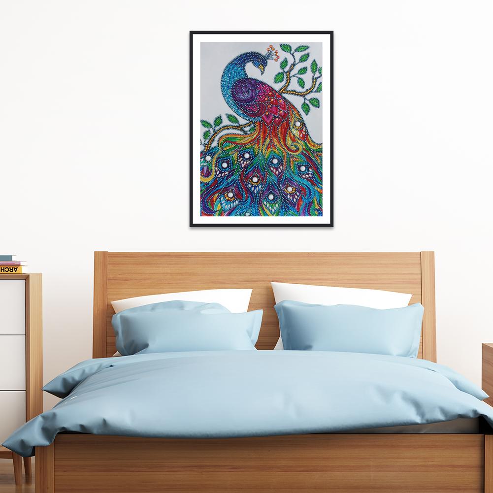 Peafowl - Special Shaped Drill Diamond Painting 30*40CM