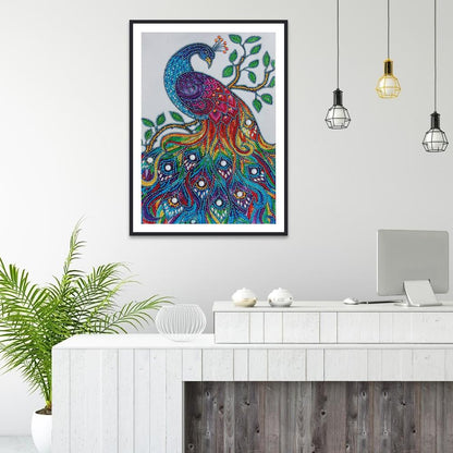 Peafowl - Special Shaped Drill Diamond Painting 30*40CM