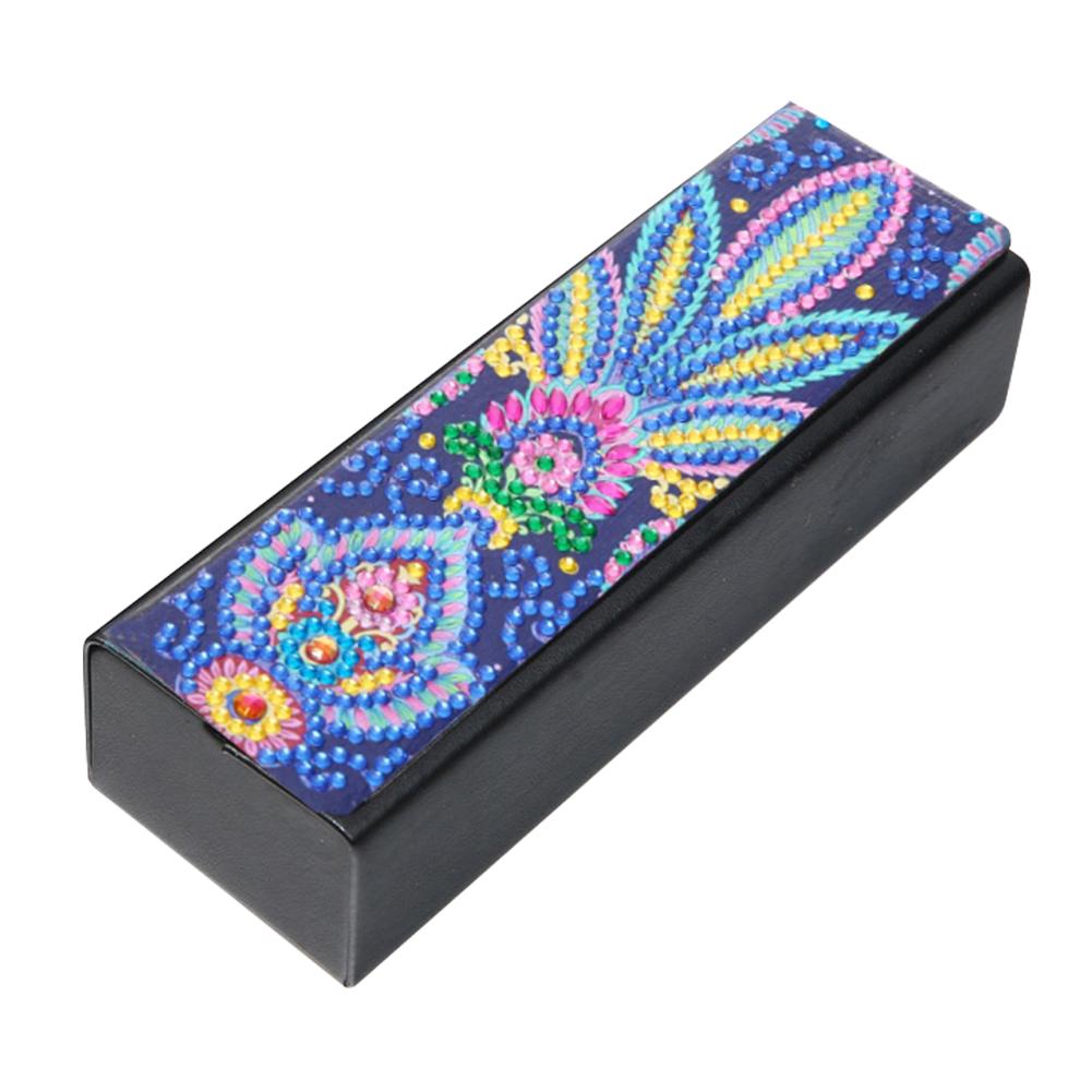 DIY Diamond Painting Leather Eyeglasses Storage Box Case Sunglasses Holder