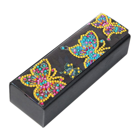 DIY Butterfly Diamond Painting Leather Eye Glasses Box Sunglasses Holder