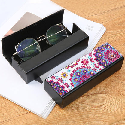 DIY Diamond Painting Eye Glasses Storage Box Travel Leather Sunglasses Case