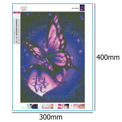 Butterfly - Full Round Drill Diamond Painting 40*30CM