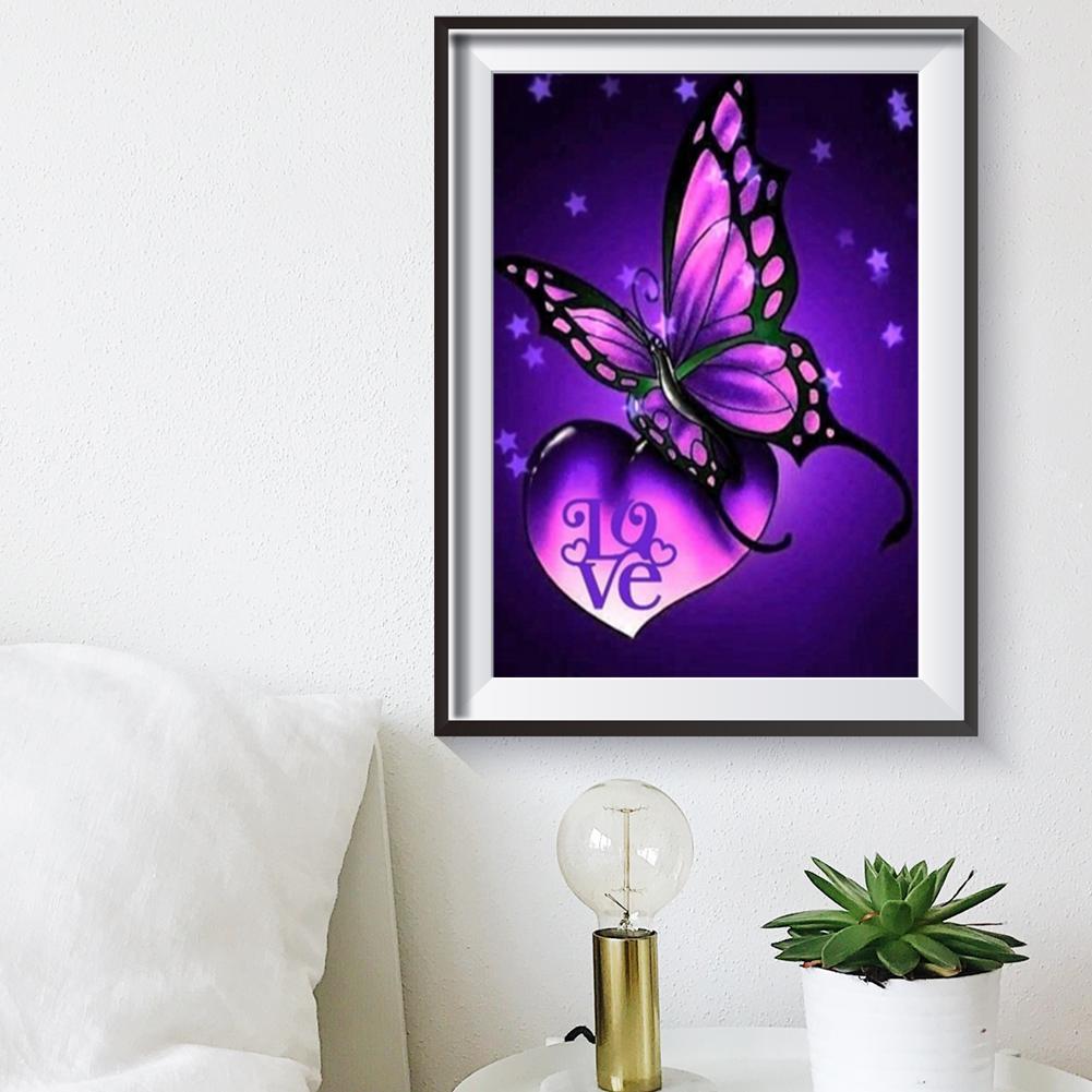 Butterfly - Full Round Drill Diamond Painting 40*30CM