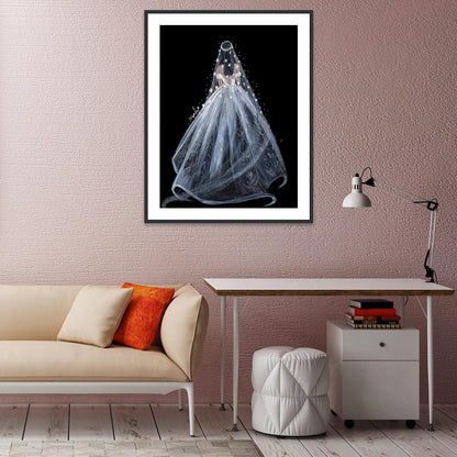 Wedding Dress - Full Round Drill Diamond Painting 30*40CM