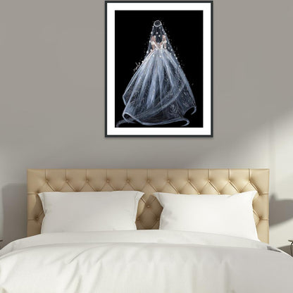 Wedding Dress - Full Round Drill Diamond Painting 30*40CM