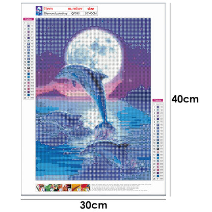 Dolphin Jump - Full Round Drill Diamond Painting 30*40CM