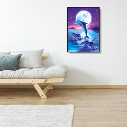 Dolphin Jump - Full Round Drill Diamond Painting 30*40CM