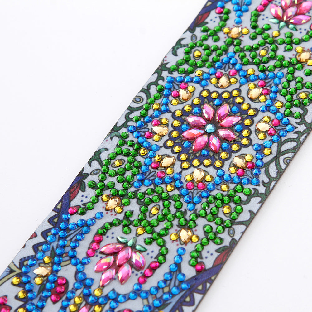 DIY Mandala Special Shaped Diamond Painting Student Leather Tassel Bookmark