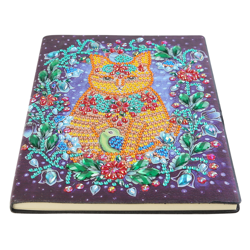 DIY Cat Special Shaped Diamond Painting 50 Page Sketchbook A5 Notebook Gift