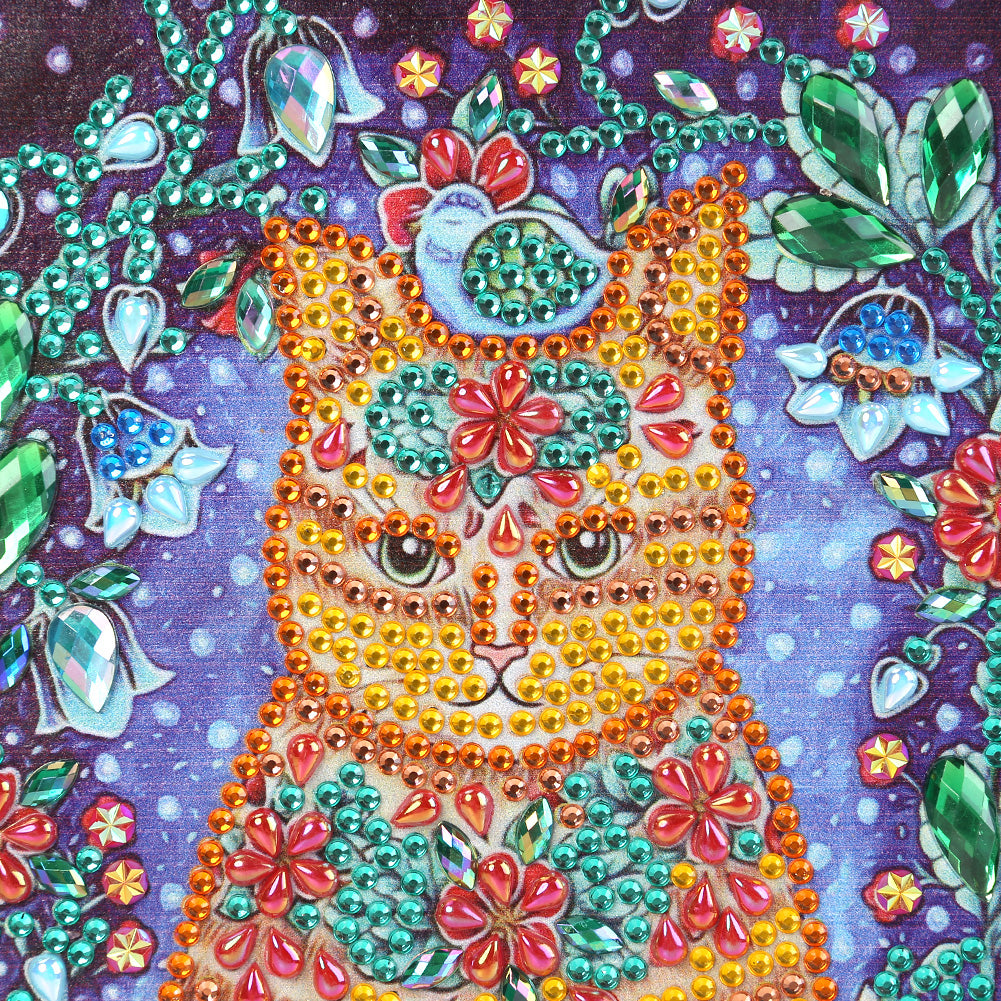 DIY Cat Special Shaped Diamond Painting 50 Page Sketchbook A5 Notebook Gift