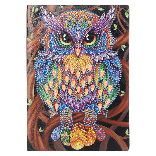 DIY Owl Special Shaped Diamond Painting 50 Page A5 Sketchbook Painting Book