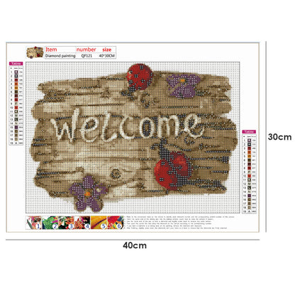 Welcome - Full Round Drill Diamond Painting 40*30CM