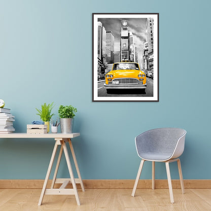 Taxi - Full Round Drill Diamond Painting 40*30CM