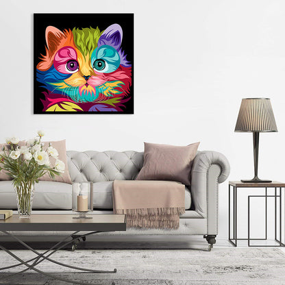 Cat - Full Round Drill Diamond Painting 30*30CM