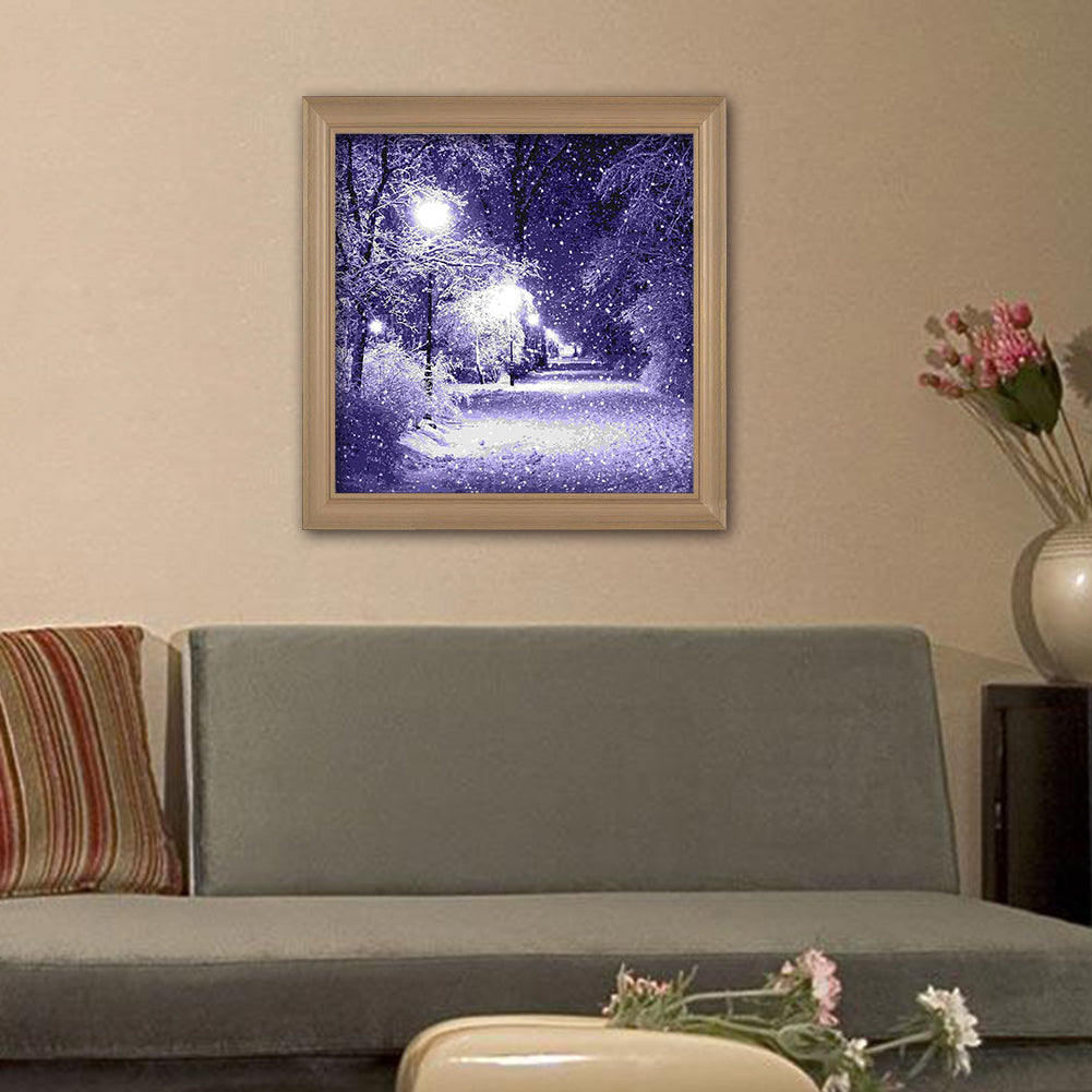 Snowing - Full Round Drill Diamond Painting 30*30CM