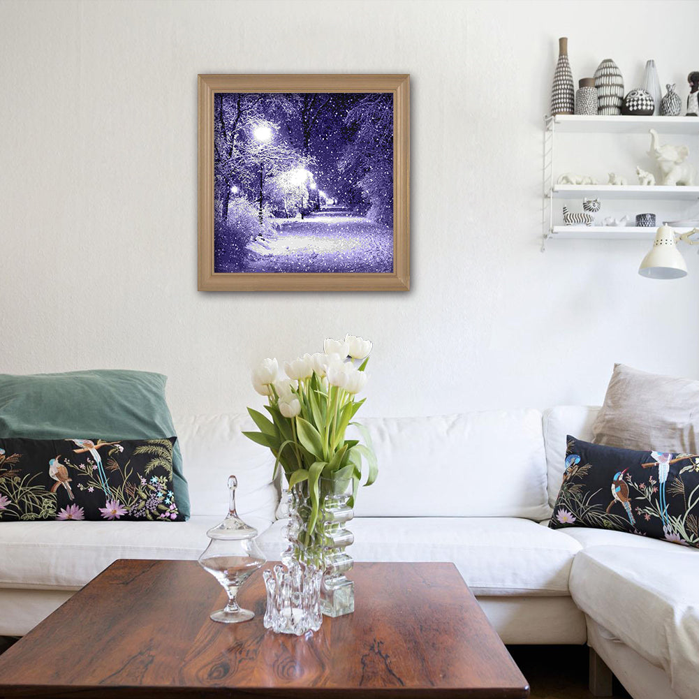 Snowing - Full Round Drill Diamond Painting 30*30CM