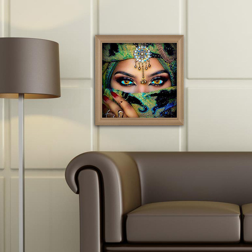 Masked Girl - Full Round Drill Diamond Painting 30*30CM