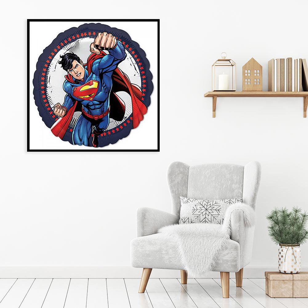 Superman - Full Round Drill Diamond Painting 30*30CM