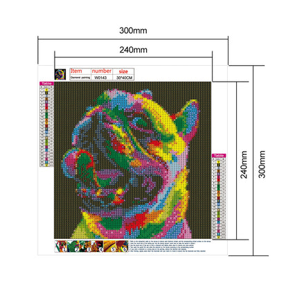 Dog - Full Round Drill Diamond Painting 30*30CM