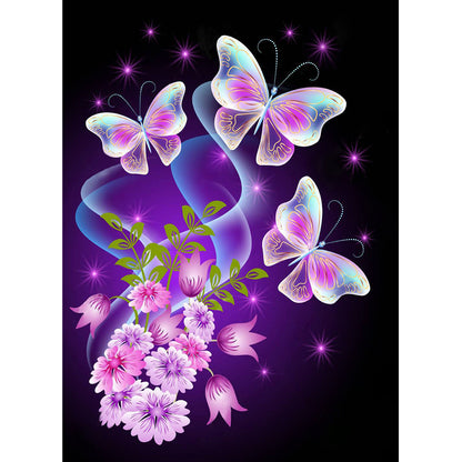 Butterfly - Full Round Drill Diamond Painting 40*30CM