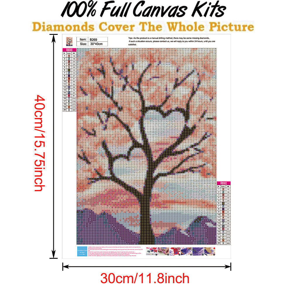 Love Tree - Full Round Drill Diamond Painting 40*30CM