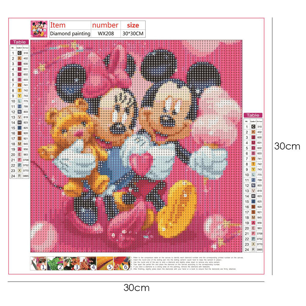 Mickey Mouse - Full Round Drill Diamond Painting 30*30CM