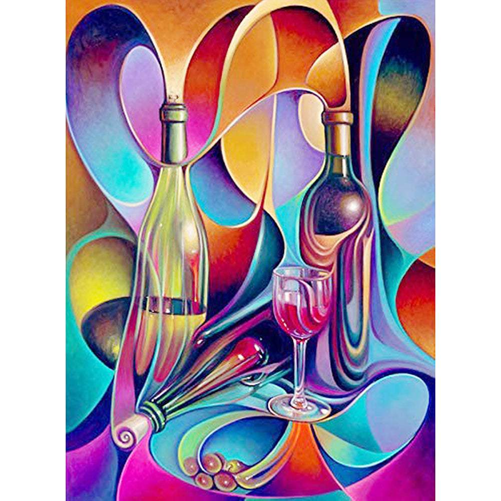 Wine Glass - Full Round Drill Diamond Painting 30*40CM