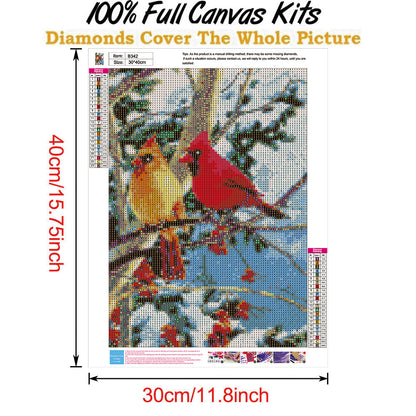 Birds - Full Round Drill Diamond Painting 40*30CM