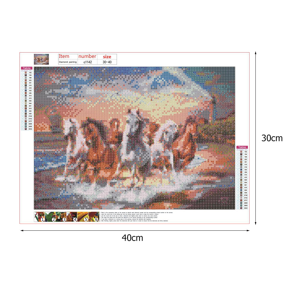 Horse - Full Round Drill Diamond Painting 40*30CM