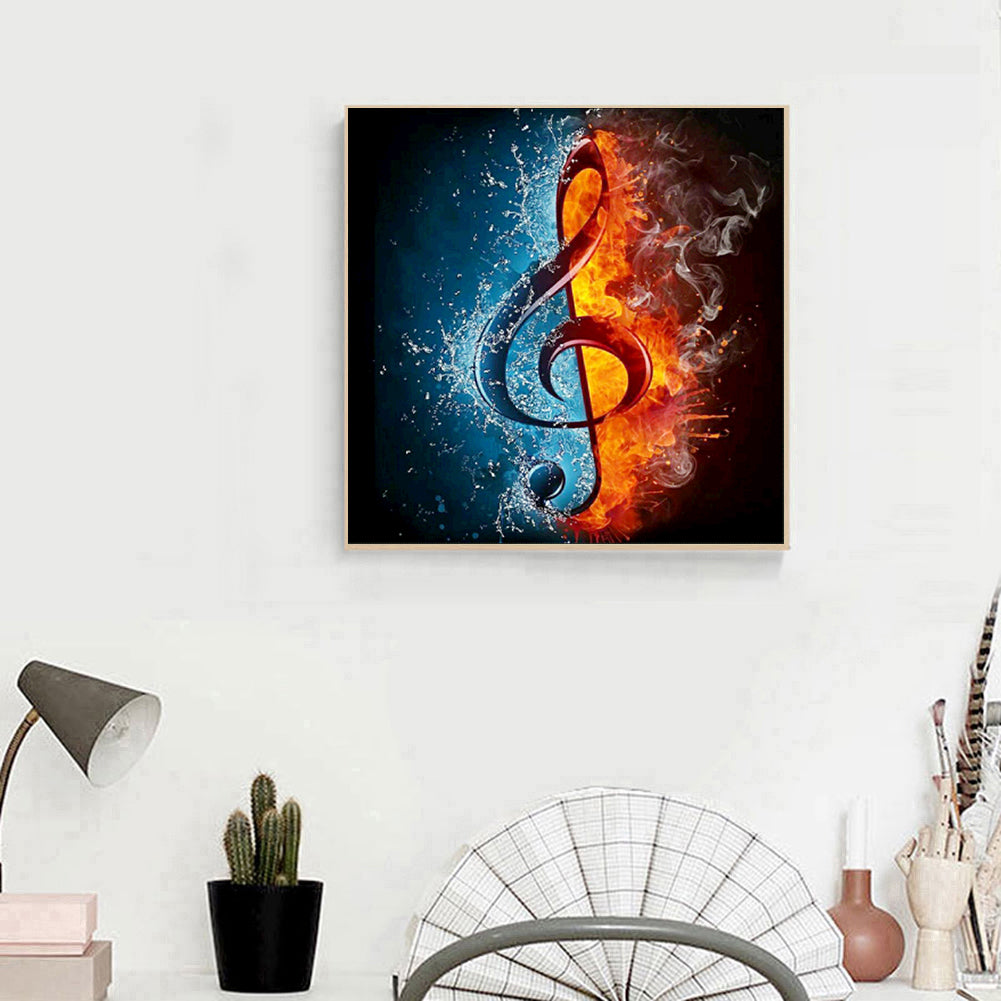 Musical Note - Full Round Drill Diamond Painting 30*30CM