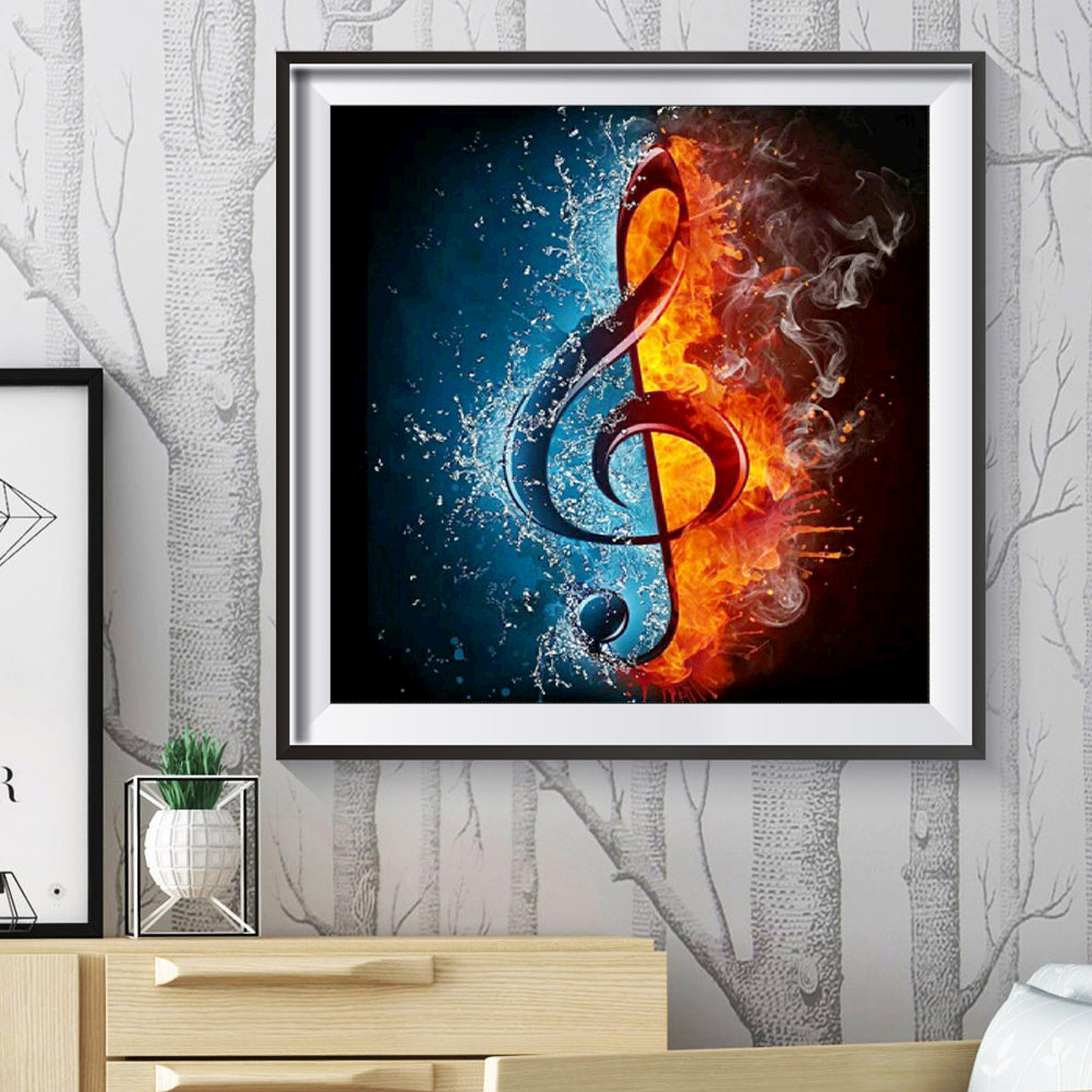 Musical Note - Full Round Drill Diamond Painting 30*30CM