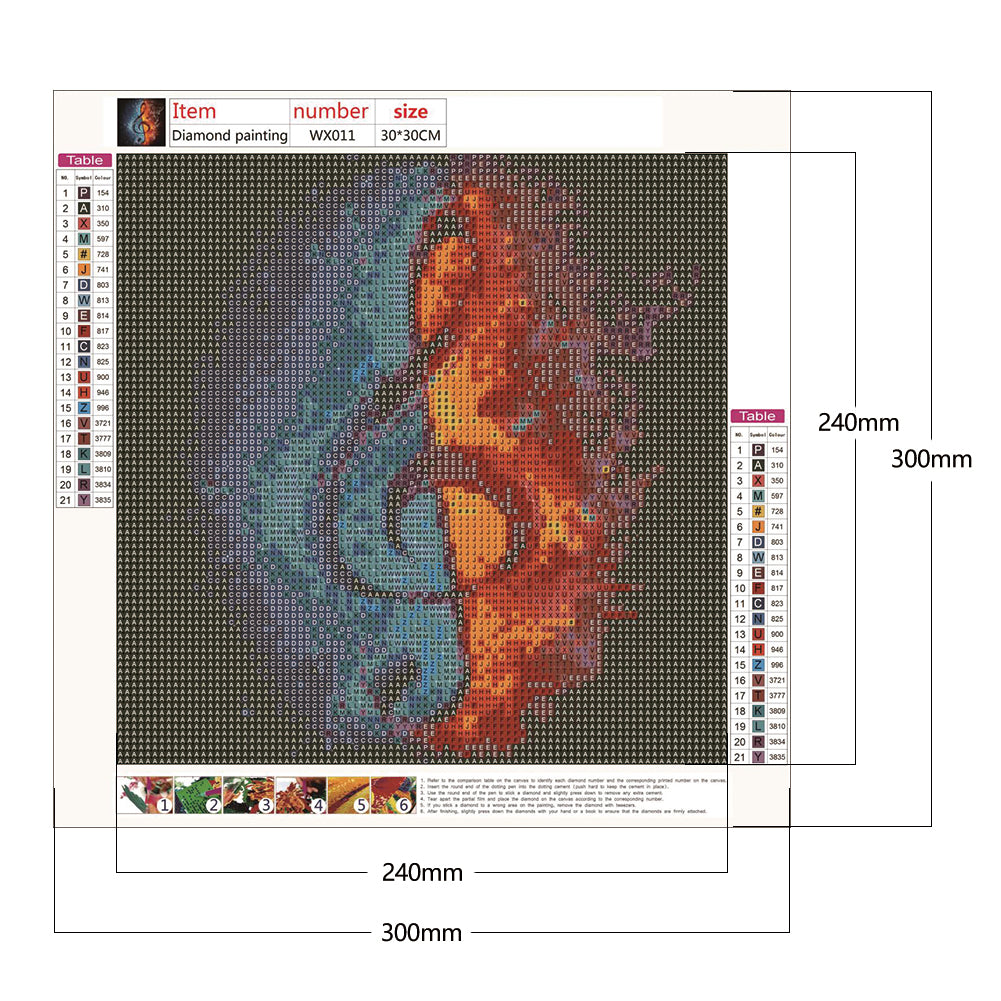 Musical Note - Full Round Drill Diamond Painting 30*30CM