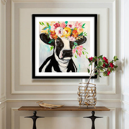 Cow - Full Round Drill Diamond Painting 30*30CM